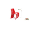 Silla de dise&ntilde;o roja OWIE