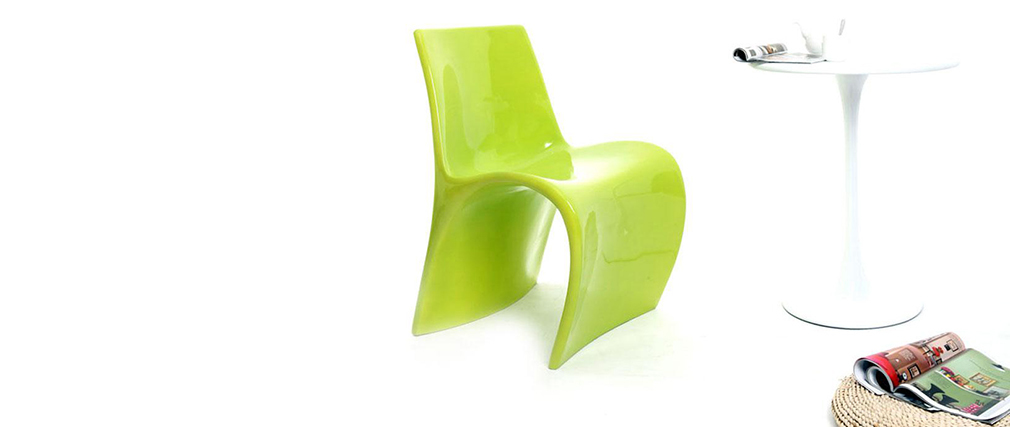 Silla de dise&ntilde;o verde OWIE