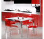 Silla diseno Cindy color rojo transparente