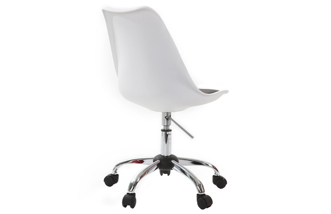 Silla NEW STEEVY con ruedas altura regulable color blanco
