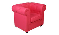 Sill&oacute;n BABY CHESTERFIELD de color frambuesa