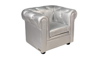 Sill&oacute;n BABY CHESTERFIELD de color plata