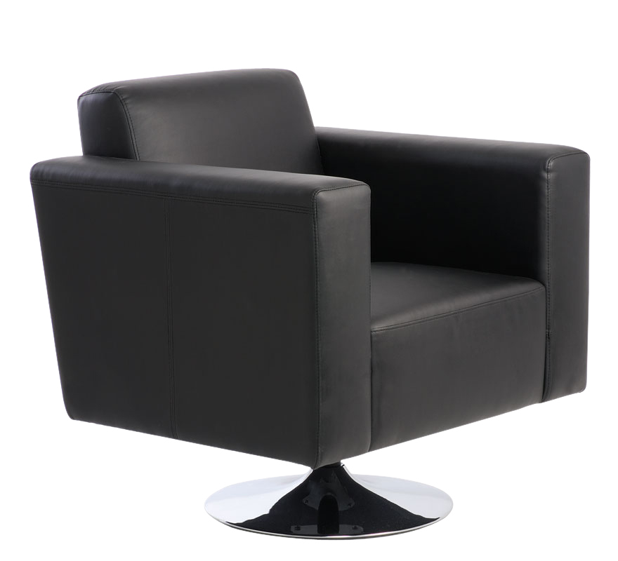 Sill&oacute;n Boston de color negro-giratorio image 1