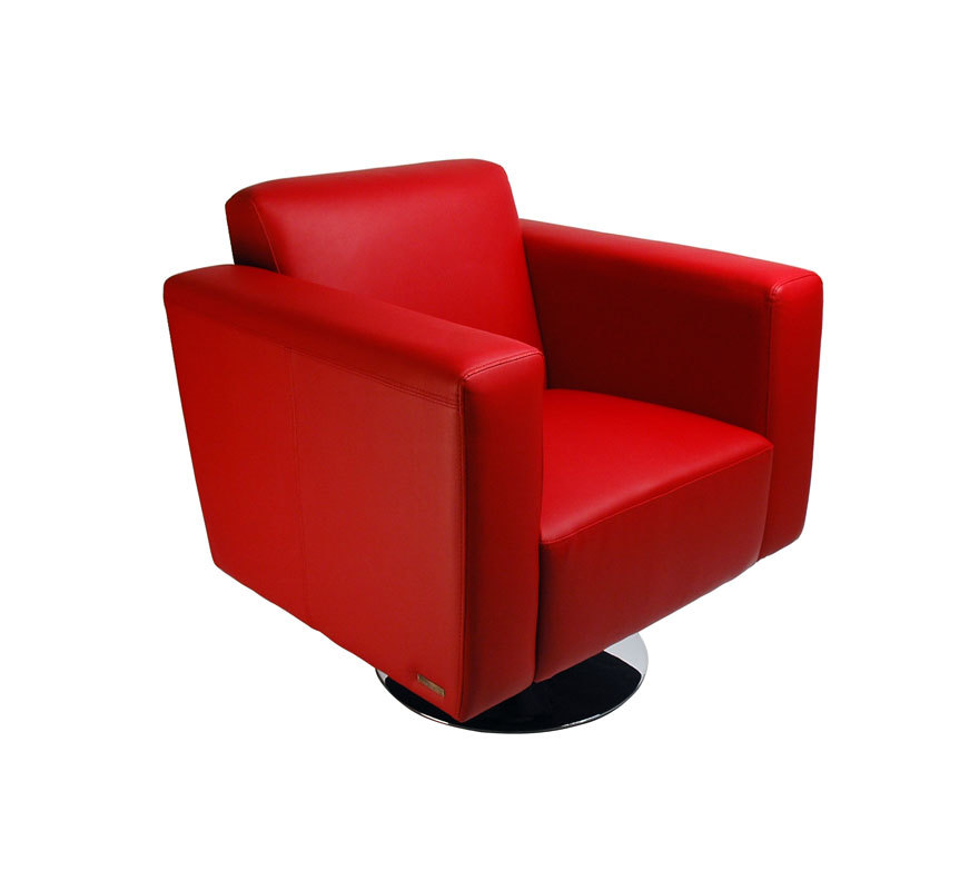 Sill&oacute;n Boston de color rojo Burdeos- giratorio