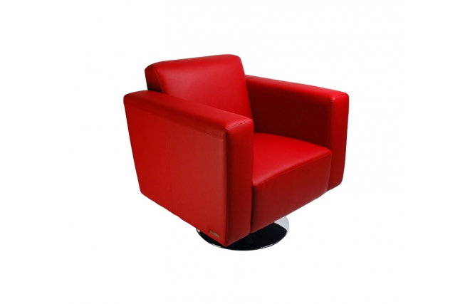 Sill&oacute;n Boston de color rojo Burdeos- giratorio