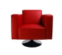 Sill&oacute;n Boston de color rojo Burdeos- giratorio