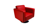 Sill&oacute;n Boston de color rojo Burdeos- giratorio