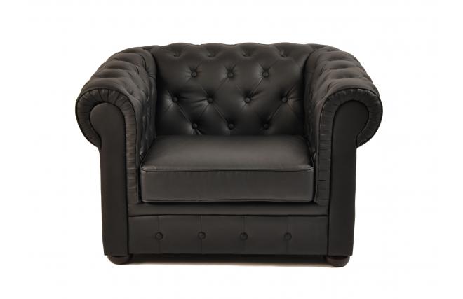 Sill&oacute;n Chesterfield color negro