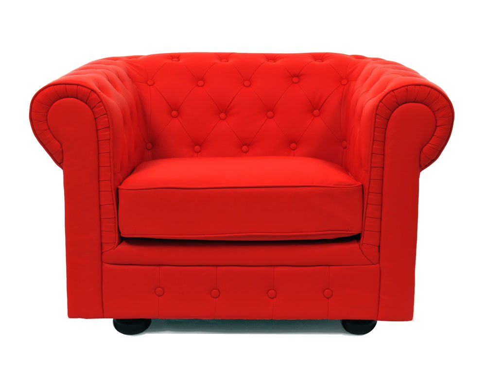 Sill&oacute;n Chesterfield color rojo