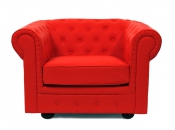 Sill&oacute;n Chesterfield color rojo