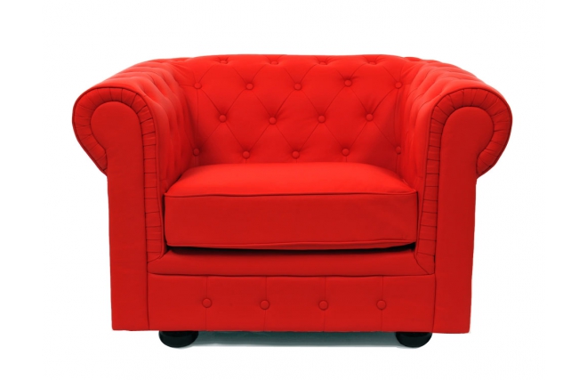 Sill&oacute;n Chesterfield color rojo