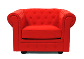 Sill&oacute;n Chesterfield color rojo