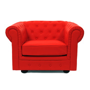 Sill&oacute;n Chesterfield color rojo
