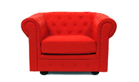 Sill&oacute;n Chesterfield color rojo