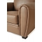 Sill&oacute;n club color marr&oacute;n claro y de cuero de vacuno