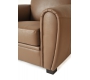 Sill&oacute;n club color marr&oacute;n claro y de cuero de vacuno