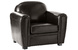 Sill&oacute;n club color marr&oacute;n y de cuero de b&uacute;falo image 4