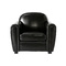 Sill&oacute;n CLUB color negro de cuero de b&uacute;falo