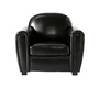 Sill&oacute;n CLUB color negro de cuero de b&uacute;falo