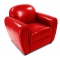 Sill&oacute;n CLUB color rojo de cuero de b&uacute;falo