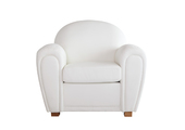 Sill&oacute;n Club de cuero blanco NEW CLUB