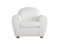 Sill&oacute;n Club de cuero blanco NEW CLUB