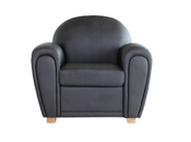 Sill&oacute;n Club de cuero negro NEW CLUB