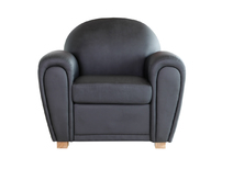 Sill&oacute;n Club de cuero negro NEW CLUB