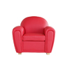 Sill&oacute;n Club de cuero rojo NEW CLUB 