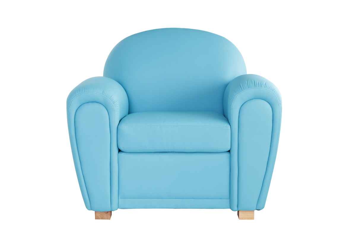 Sill&oacute;n Club de cuero turquesa NEW CLUB 