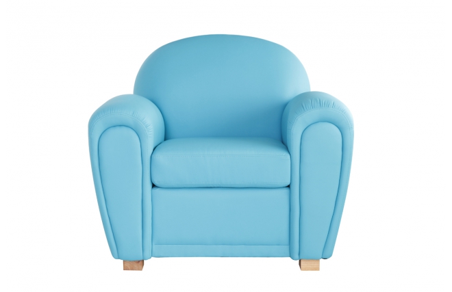 Sill&oacute;n Club de cuero turquesa NEW CLUB 
