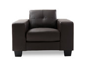 Sill&oacute;n de cuero color chocolate ANDERSON