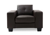 Sill&oacute;n de cuero color chocolate ANDERSON