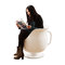 Sill&oacute;n de dise&ntilde;o blanco CUP