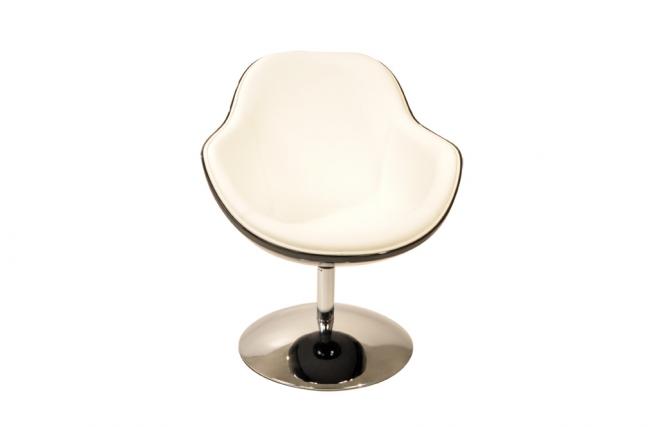 Sill&oacute;n de dise&ntilde;o blanco y negro Solly