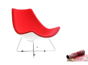 Sill&oacute;n de dise&ntilde;o blanco y rojo HELIO