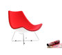 Sill&oacute;n de dise&ntilde;o blanco y rojo HELIO