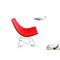 Sill&oacute;n de dise&ntilde;o blanco y rojo HELIO