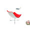 Sill&oacute;n de dise&ntilde;o blanco y rojo HELIO