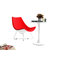 Sill&oacute;n de dise&ntilde;o blanco y rojo HELIO