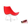 Sill&oacute;n de dise&ntilde;o blanco y rojo HELIO