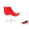 Sill&oacute;n de dise&ntilde;o blanco y rojo HELIO