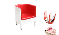 Sill&oacute;n de dise&ntilde;o blanco y rojo MIKY