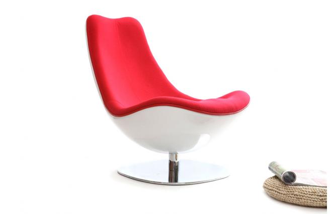 Sill&oacute;n de dise&ntilde;o blanco y rojo TALY