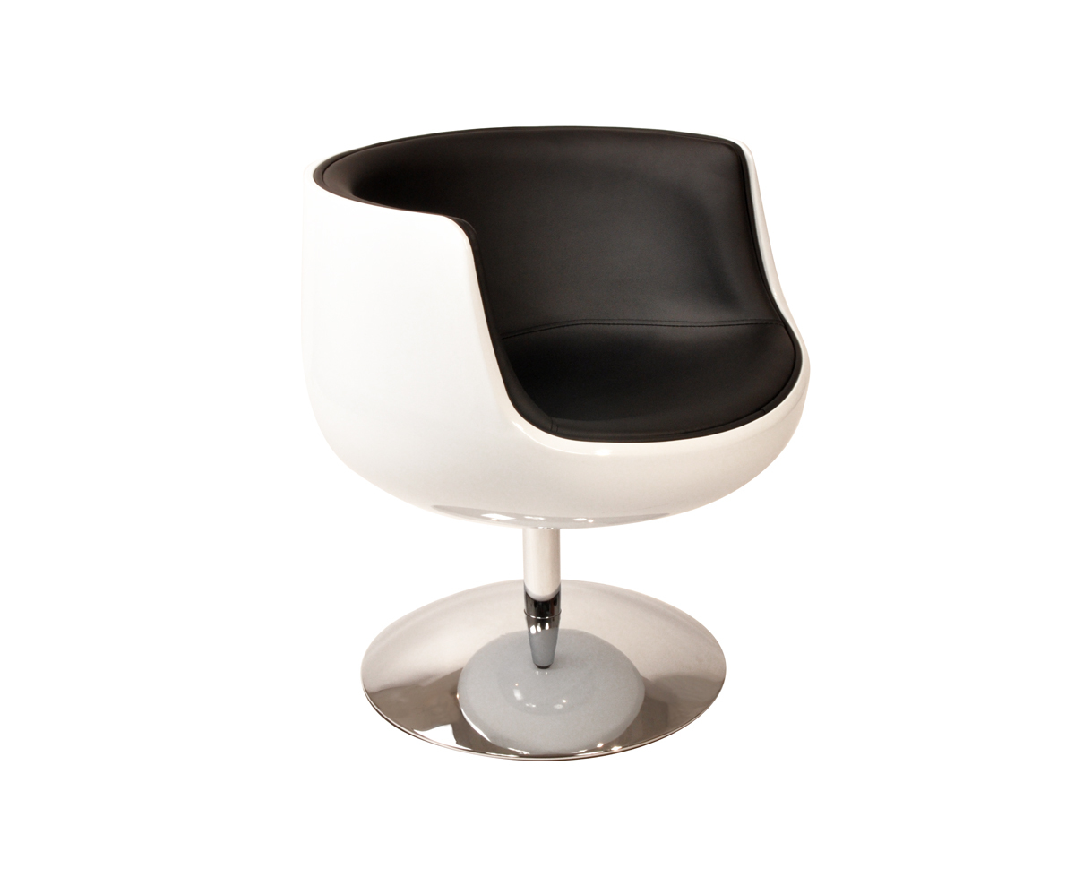 Sill&oacute;n de dise&ntilde;o BRADY blanco y negro 