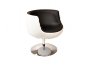 Sill&oacute;n de dise&ntilde;o BRADY blanco y negro 