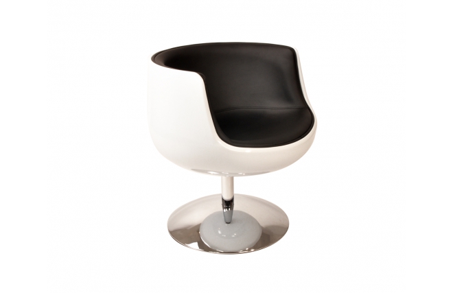 Sill&oacute;n de dise&ntilde;o BRADY blanco y negro 