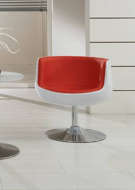 Sill&oacute;n de dise&ntilde;o BRADY blanco y rojo