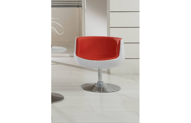 Sill&oacute;n de dise&ntilde;o BRADY blanco y rojo