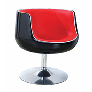 Sillon de dise&ntilde;o negro y rojo Brady